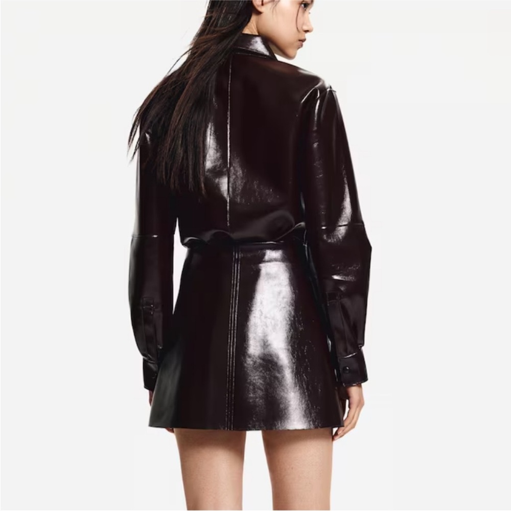 H&M COATED MINI SKIRT - Picture 2 of 9